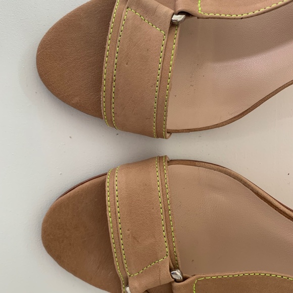 Loeffler Randall tan leather heeled sandals 9 - Picture 4 of 7